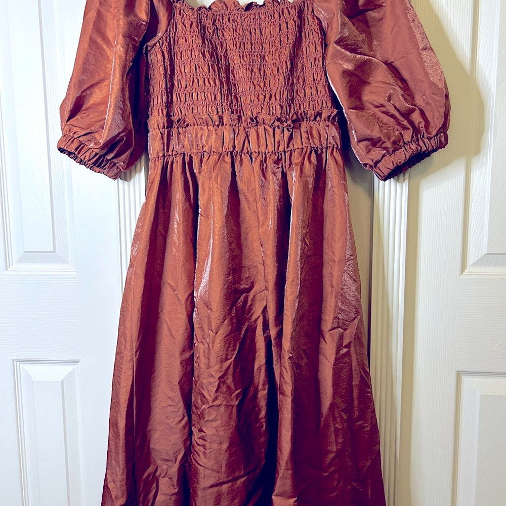 Bronze dress.size large Moon River NWT